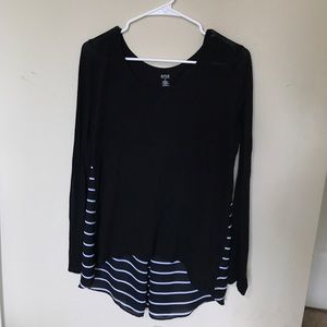 Black/ white striped top
